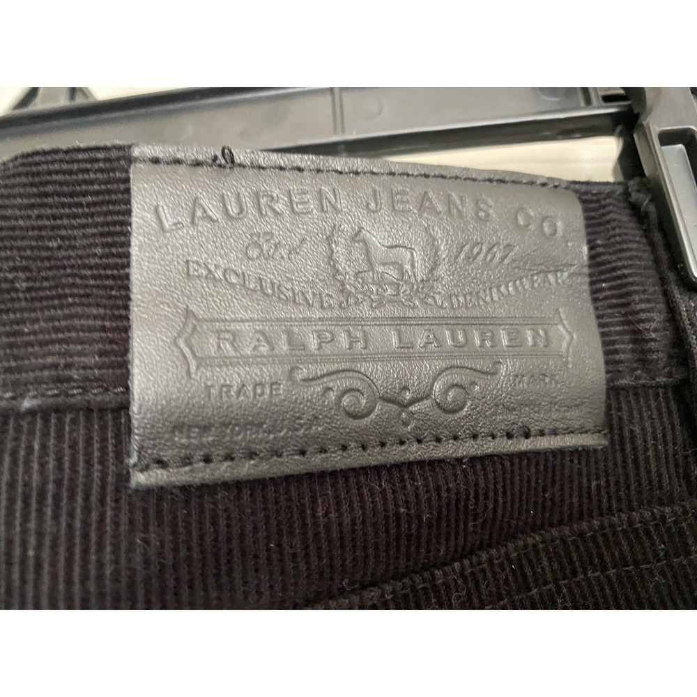Great Pre-Owned Ralph Lauren corduroy Jean women SiZE 8 Regular Color Black - Picture 3 of 7